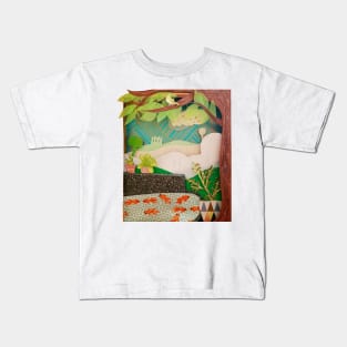 Landscape poetry 3d paper collage Kids T-Shirt